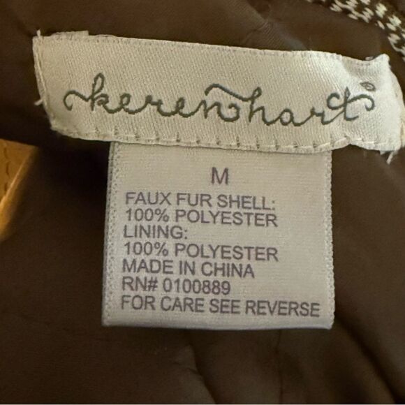 Kerenhart Faux Fur Brown Teddy Bear Hooded Jacket Women's size Medium - Picture 11 of 12